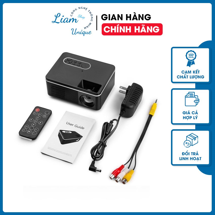 Máy Chiếu Gia Đình Mini LED HD 1080P S361 LUS011 Tương Thích Với Nhiều Thiết Bị, Kết Nối Bluetooth, Độ Phân Giải Cao, Kích Thước Nhỏ Gọn Tiện Lợi Khi Di Chuyển - Liam Unique