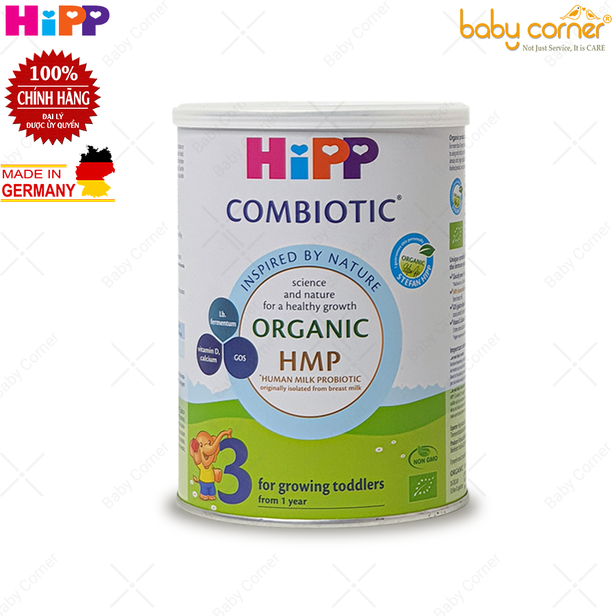 HSD T9 2023 Sữa Bột HiPP Organic Combiotic Số 3, Hộp 350g 800g, Cho Bé Từ