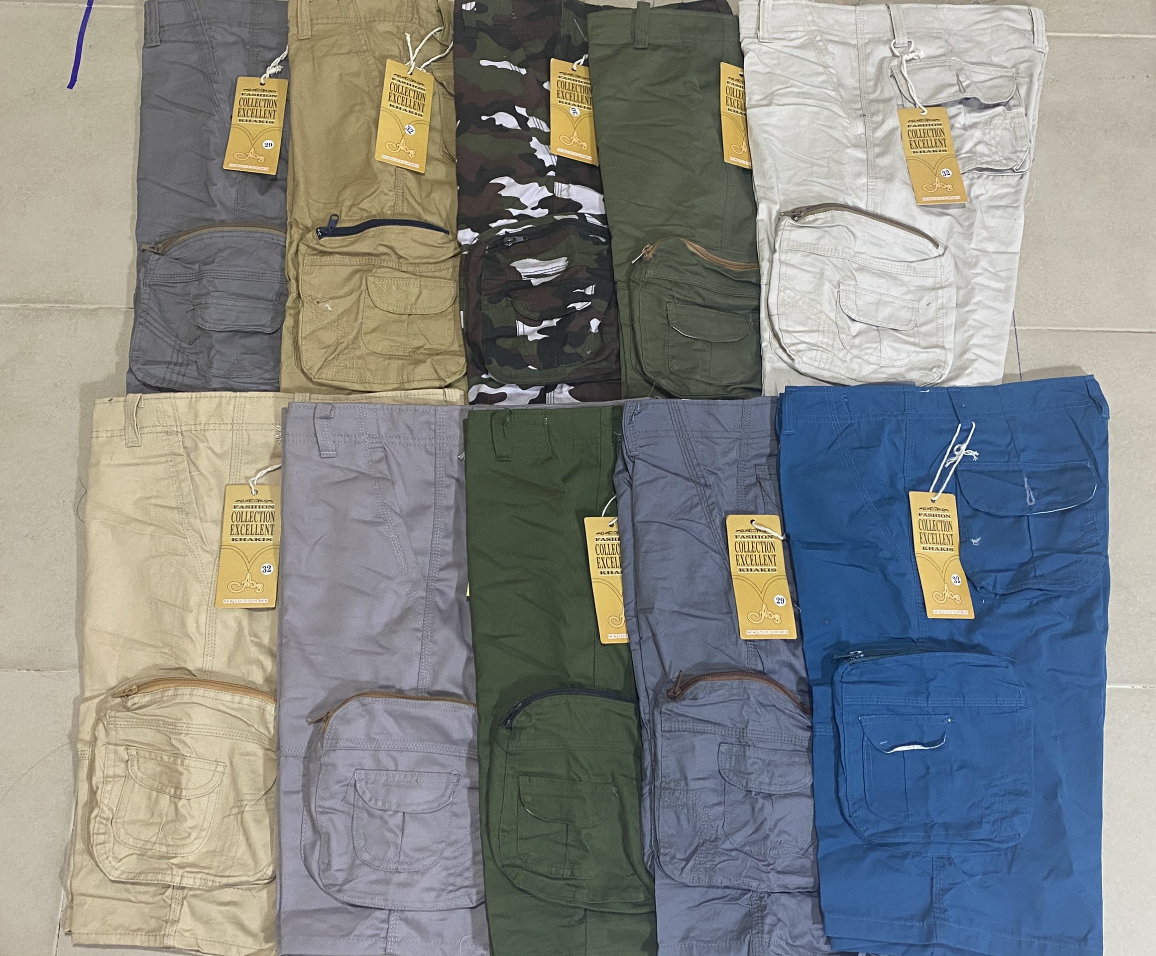 Quần short kaki nam túi hộp - quần nhiều túi - chất liệu cotton cao cấp