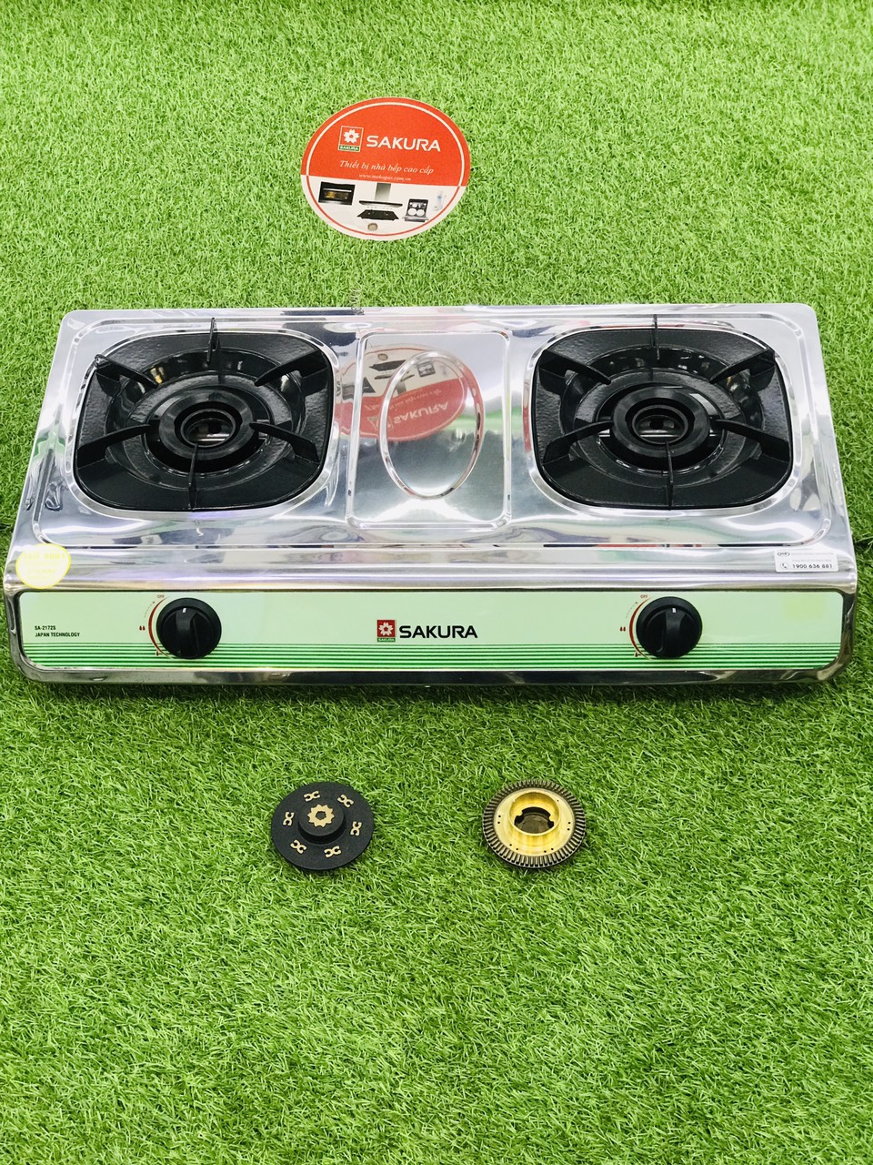 Bếp gas đôi dương Sakura SA-2172S , bếp ga chính hãng sakura