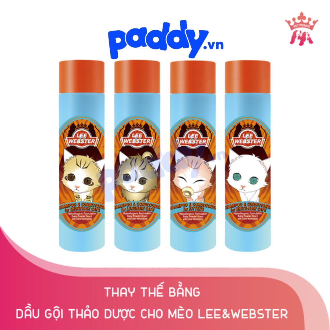 Sữa tắm cho mèo gội & xả lee & webster 280g