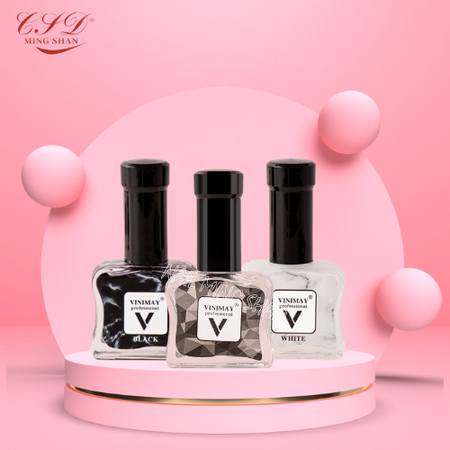 Cồn loang trắng, đen, trong Vinimay - loang cồn trang trí móng tay nghệ thuật 15ml
