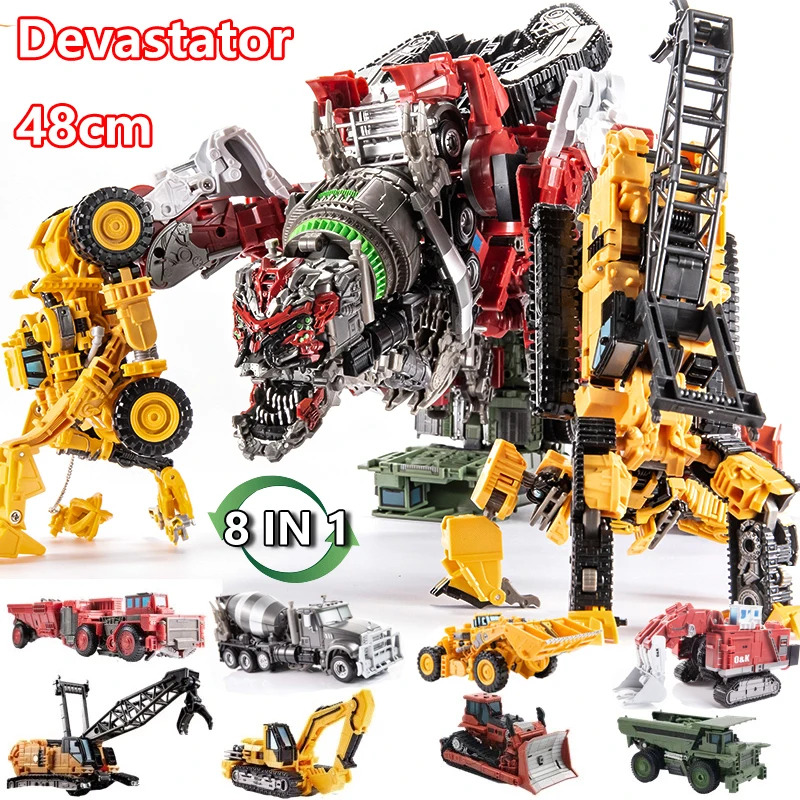 Hot 8 Phong Cách Devastator Chuyển Đổi Robot 8 Trong 1 Máy Xay Sinh Tố Xe Ủi Xe Hành Động Hình ABS Biến Dạng Mô Hình Đồ Chơi Cho Cậu Bé Quà Tặng