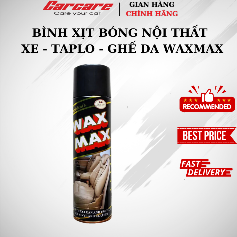 Bình Xịt Làm Sạch và Đánh Bóng Nội Thất Xe - Taplo - Ghế Da - Đồ Da Đa Năng WAXMAX