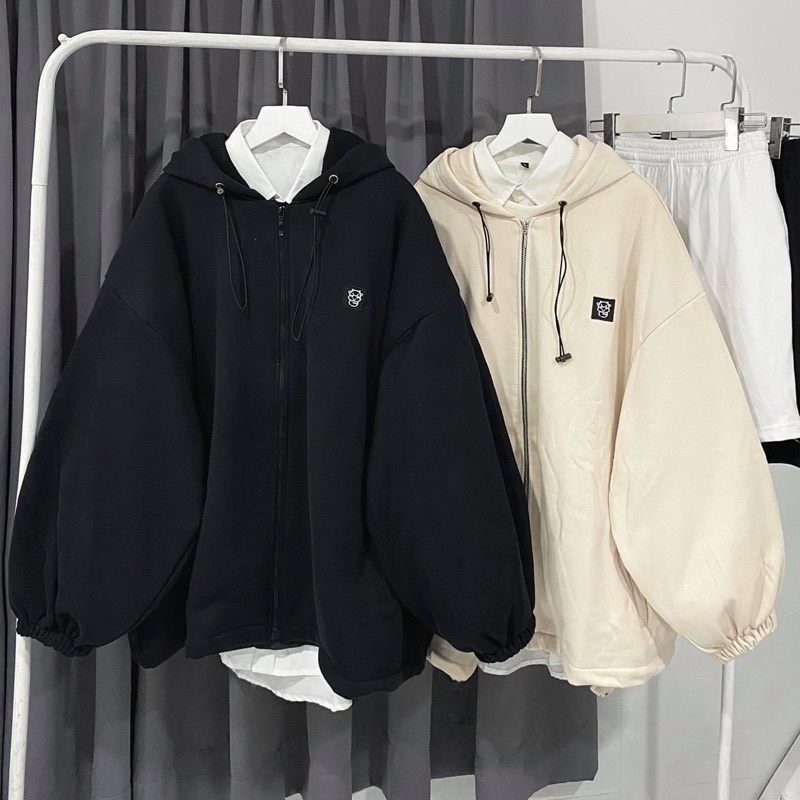 Áo khoác con bò đen ảnh thật unisex