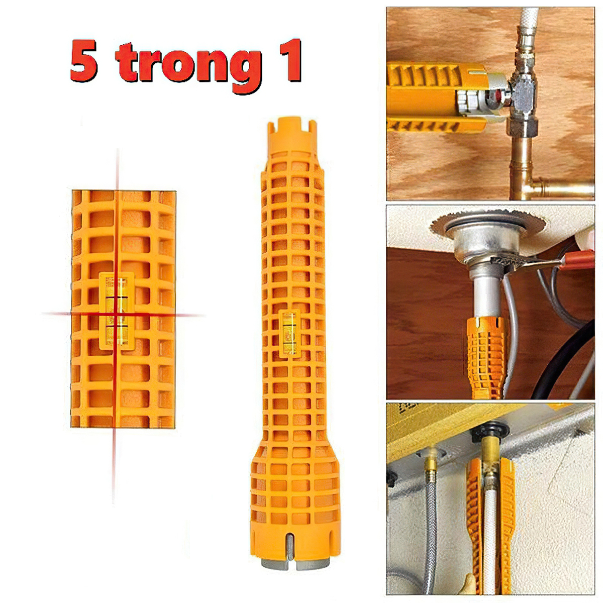 Vàng đơn đa chức năng bồn rửa lưu vực vòi cờ lê đa chức năng bồn rửa phòng tắm cờ lê hệ thống nước công cụ cài đặt hộ gia đình ống nước Vòi góc van bồn rửa sửa chữa và loại bỏ