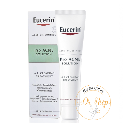 Kem thoa mụn EUCERIN ProAcne Solution AI Clearing Treatment tube 40ml