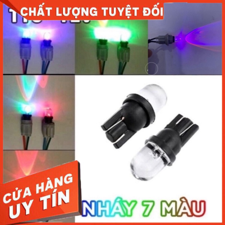 Đèn Led Xi Nhan 7 Màu Nhấp Nháy Dùng Để Làm Xinhan hoặc Demi Chân T10 (Giá 1 Bóng) Có Video Chi Tiết (Hình thật)