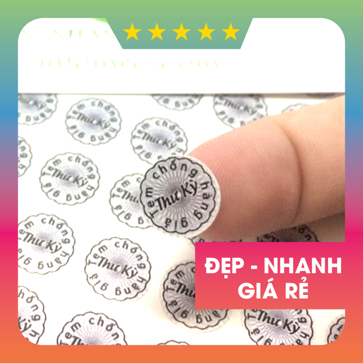 Decal bể, tem vỡ, tem bảo hành, niêm phong 1cm 1000 tem giá rẻ, đẹp, nhiều mẫu