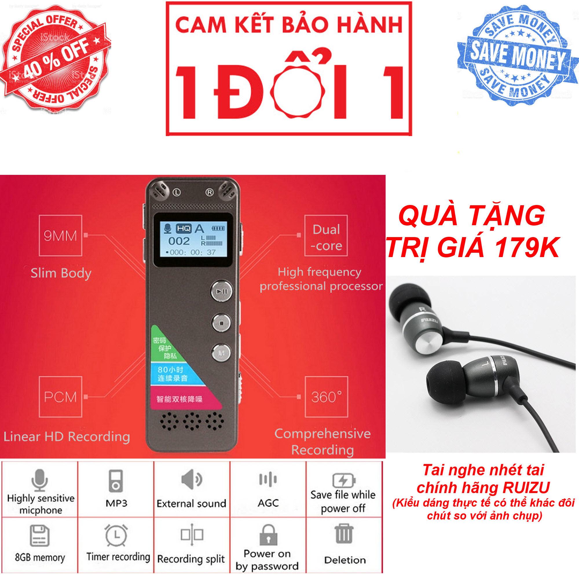 Tặng Tai Nghe Ruizu Trị Giá 179K -Máy ghi âm Cao cấp mini cầm tay A500-Thời gian ghi âm lên đến 80 giờ- Máy ghi âm chuyên dụng A500 siêu nhỏ Cao cấp-GAA500-Máy ghi âm hỗ trợ học Tiếng Anh, nghe nhạc MP3 chất lượng cao A500