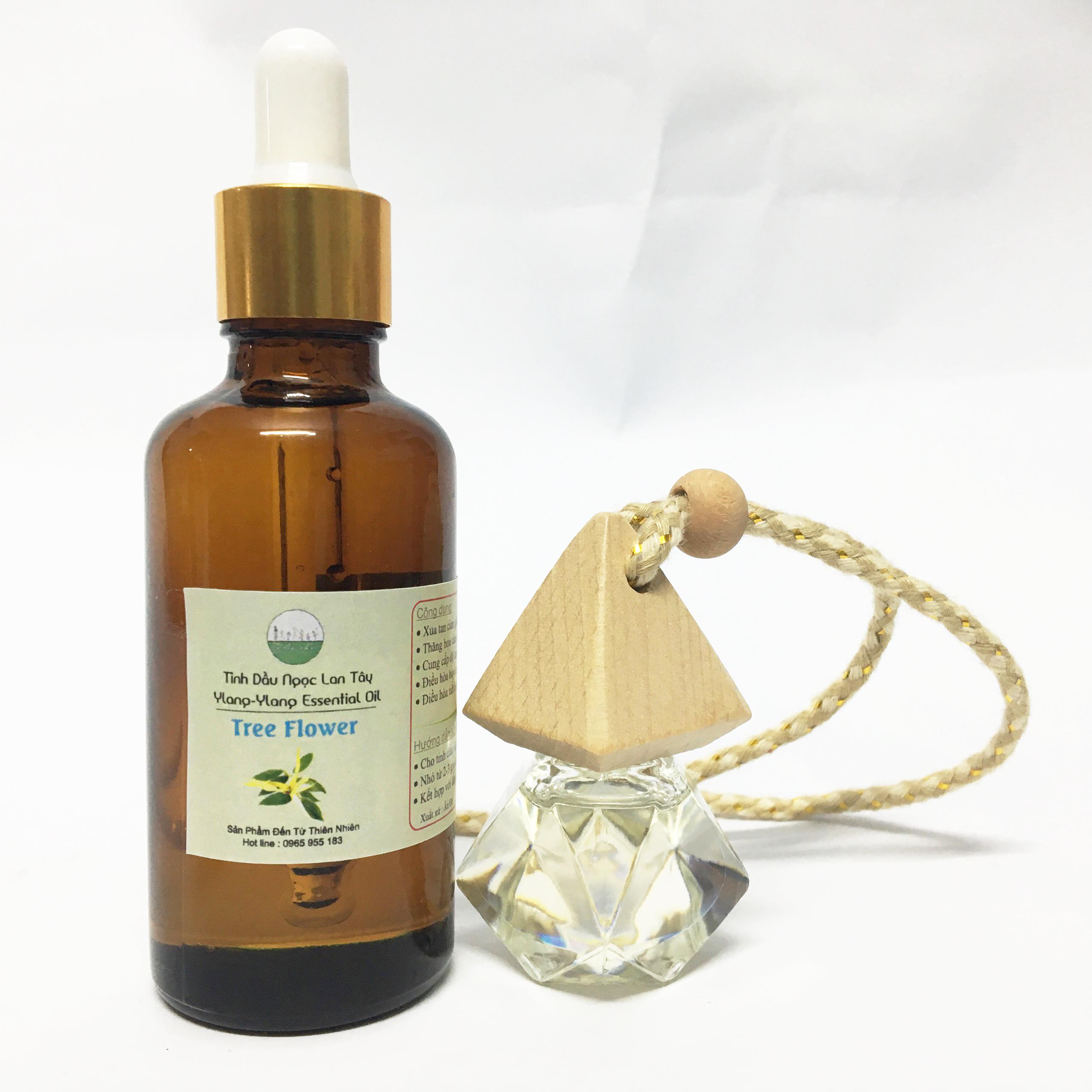 [HCM]Combo 1 Chai Tinh Dầu Ngọc Lan Tây Nguyên Chất 50ml và chai khuếch tán treo xe 8ml (50+8ml) tuthiennhien