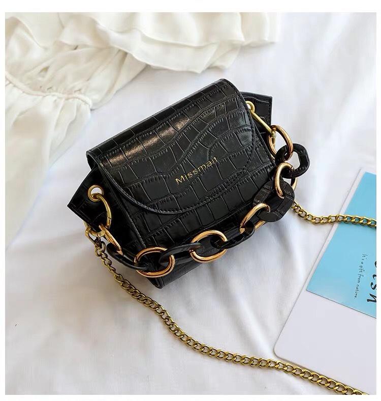 Túi đeo chéo phối dây xích bản to sz 15cm T543
