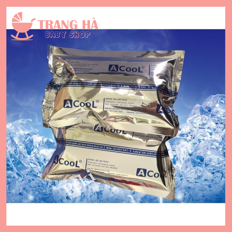 🍑🍀Đá khô giữ nhiệt Acool dạng gel túi tráng bạc - Dùng bảo quản lạnh thực phẩm, đồ uống, sữa mẹ