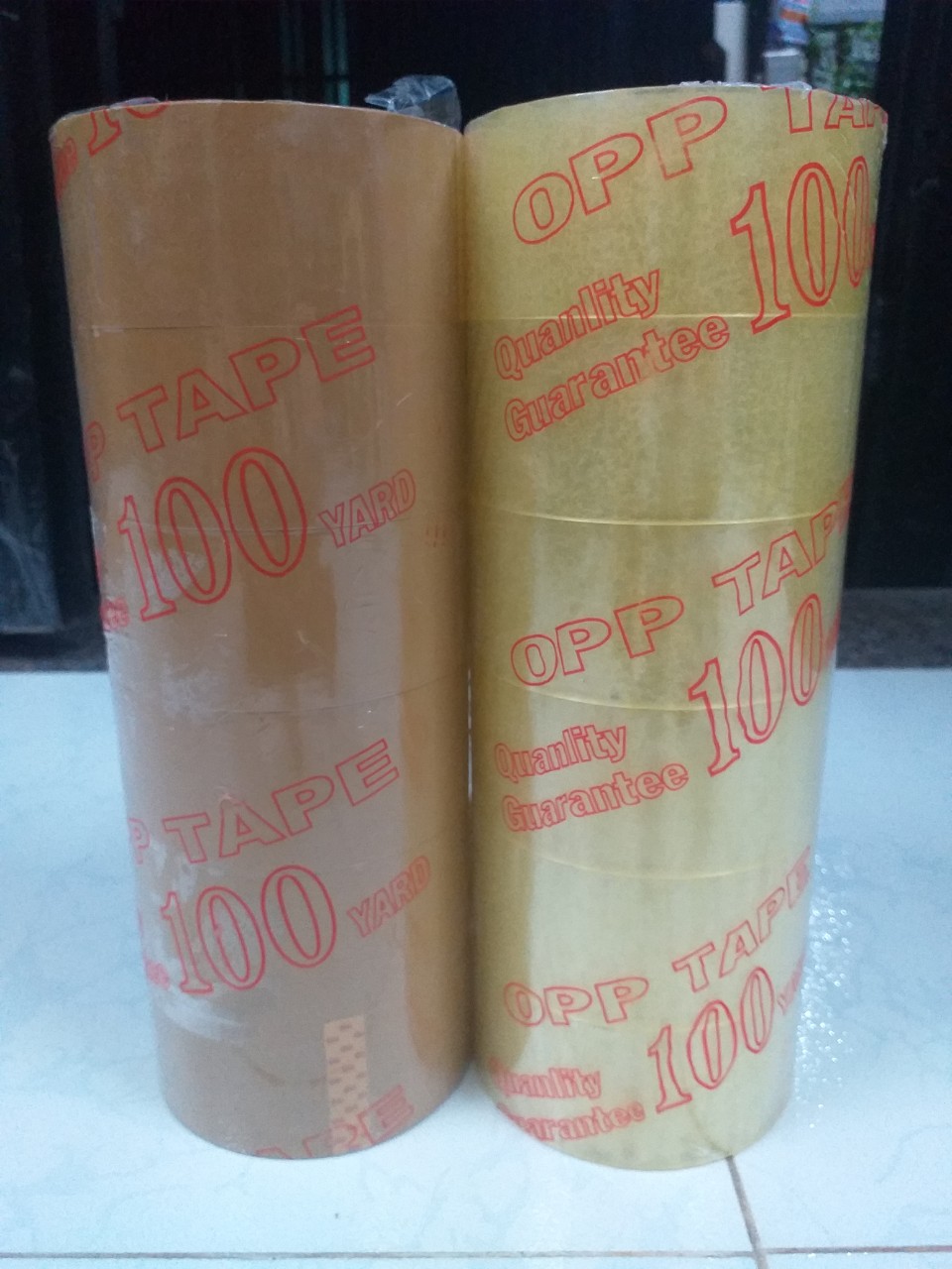 Combo băng keo 4f8. dùng đóng hàng, dày, 1 cây 6 cuộn 100 yard.