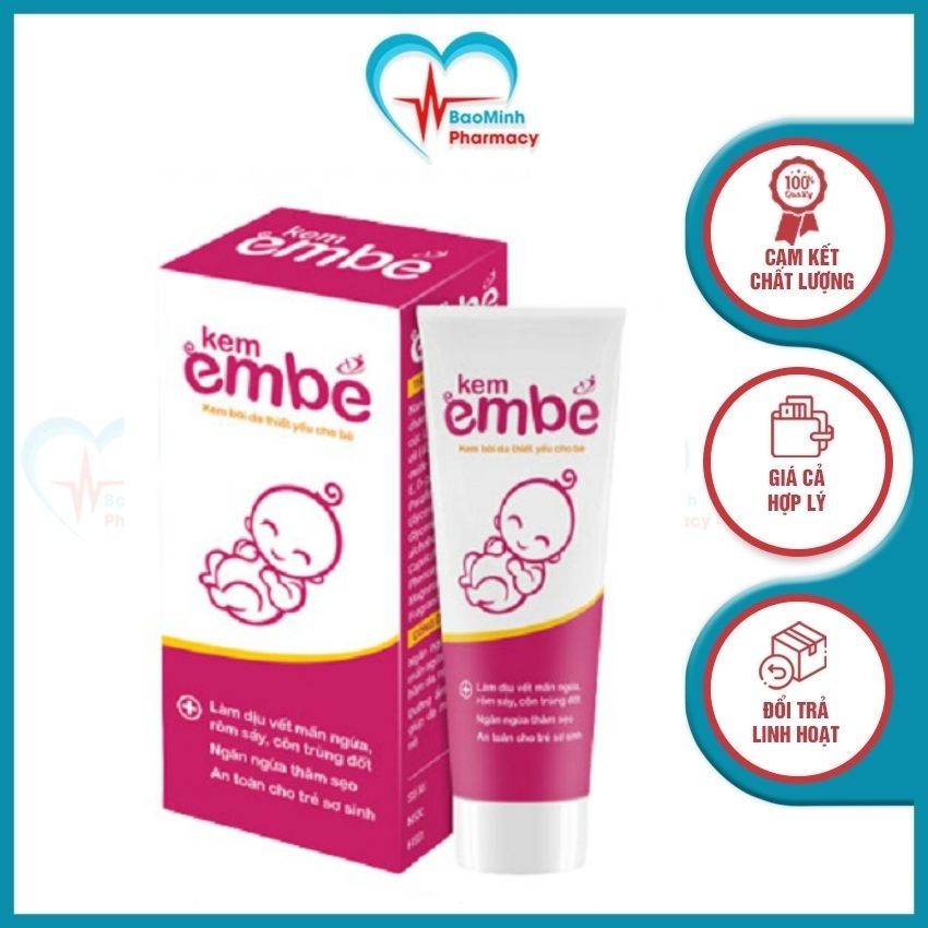 Kem Em Bé (hồng) 20g Ngừa Rôm Sảy, Hăm da, Chàm sữa, Mụn sữa, Muỗi đốt, Côn Trùng Cắn...