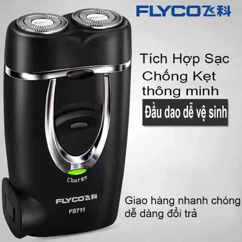 Máy cạo râu chính hãng Flyco Fs711, Fs812 sạc Pin tiện dụng