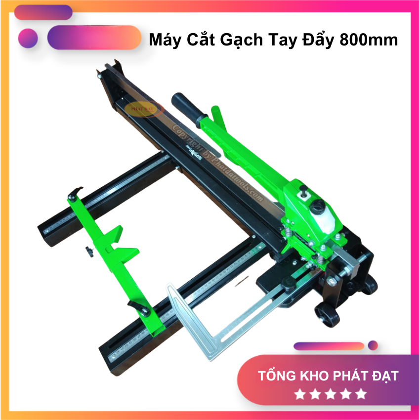 Bàn Cắt Gạch TOPVEL 800mm E300 Cắt Gạch Men Bóng Kiếng Ốp Lát Bản Khung Thép Có Bình Dầu Tặng Kèm Lưỡi Cắt