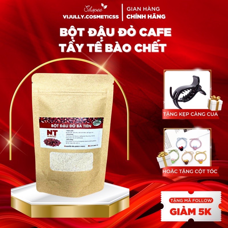 Bột đậu đỏ cafe tẩy tế bào chết cho face & body handmade