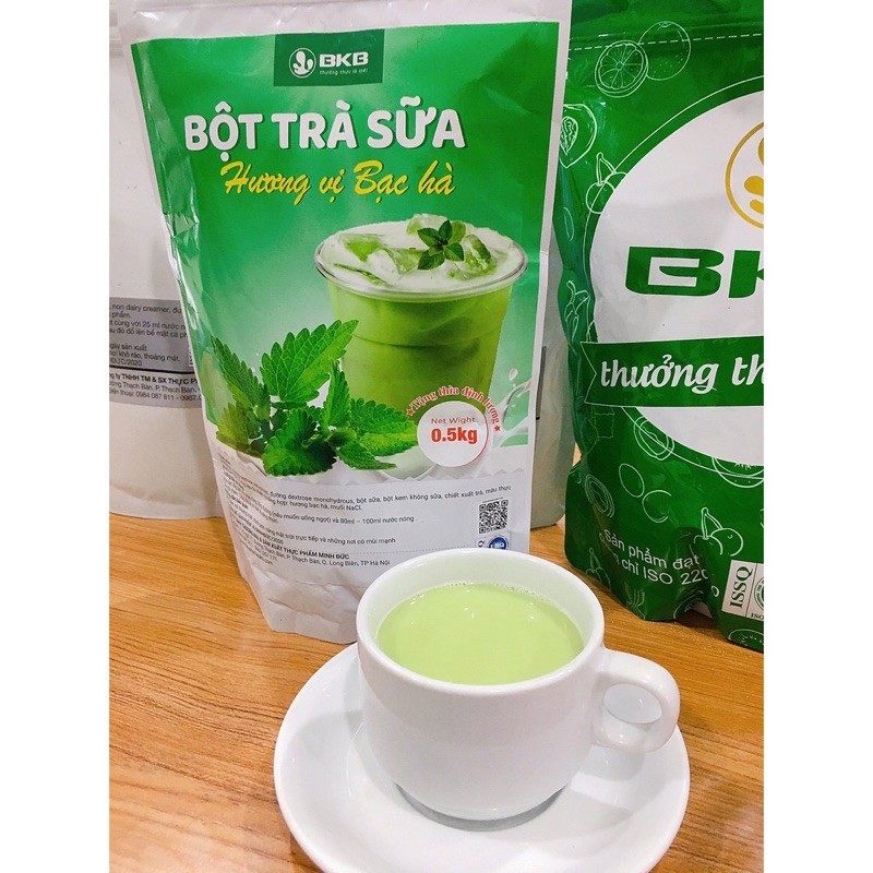 BỘT TRÀ SỮA PHA SẴN VỊ BẠC HÀ, VỊ KHOAI MÔN THƠM NGON TIỆN LỢI GÓI 500G- nguyên liệu pha trà sữa