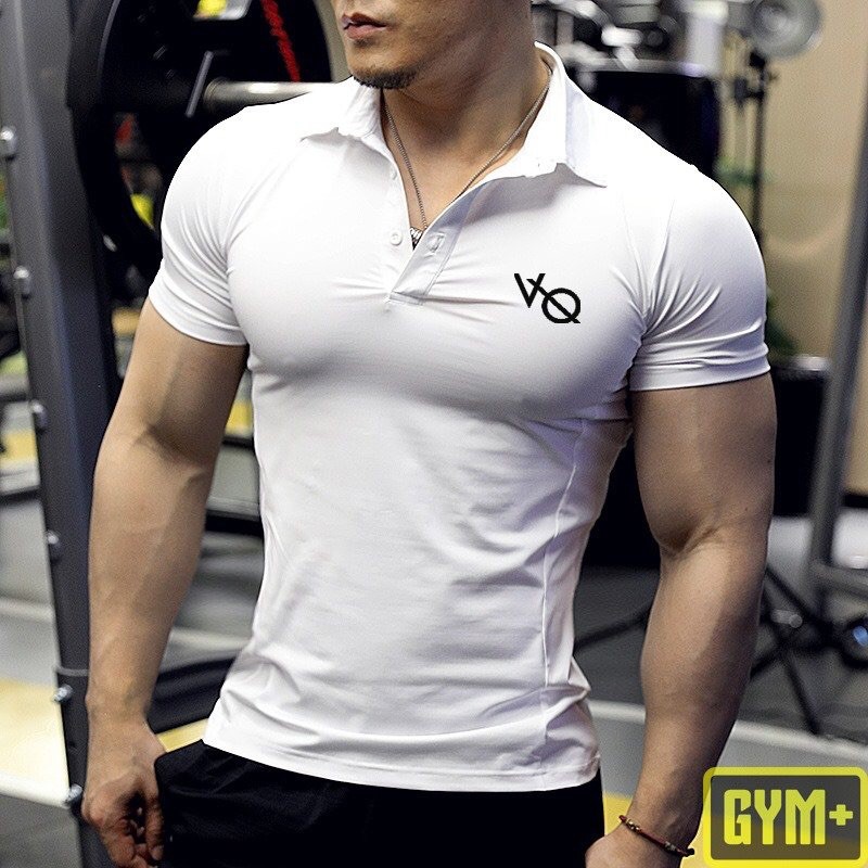 Áo Tập Gym Cộc Tay VQ Nam Vải Thun Lạnh Thoáng Mát