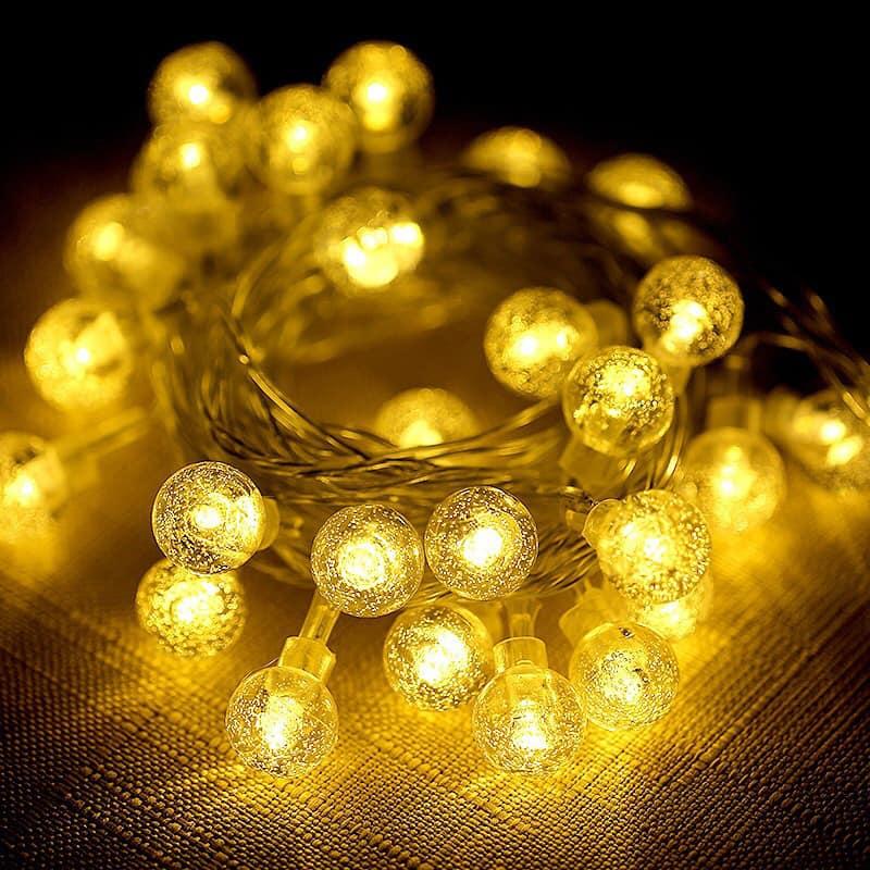 Đèn Led Bi Bọt Cherry Ball Bọt Nước Bóng Tròn 3m Chạy Pin AAA