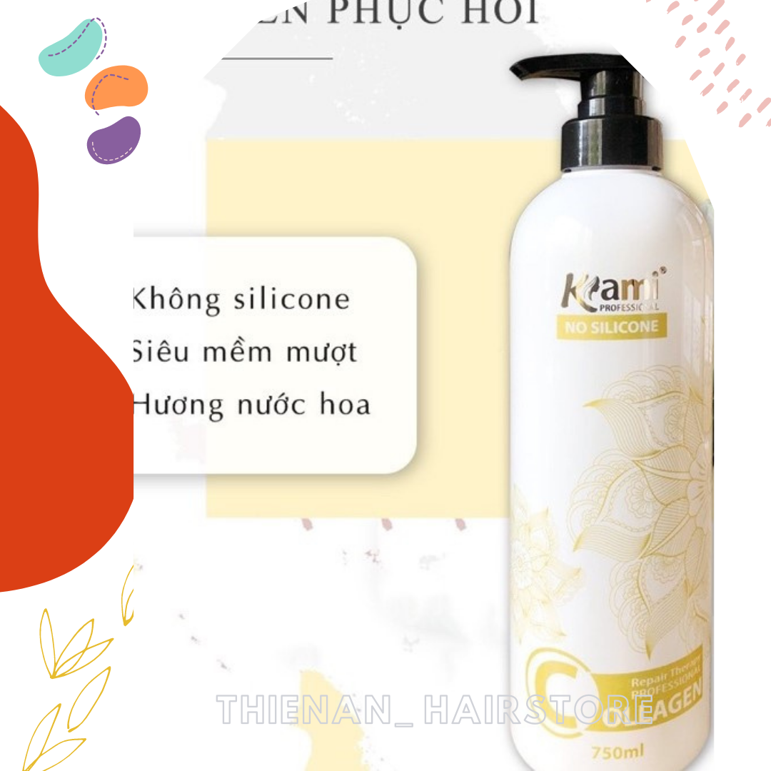 Hấp phục hồi Collagen Kami siêu mềm mượt 750ml