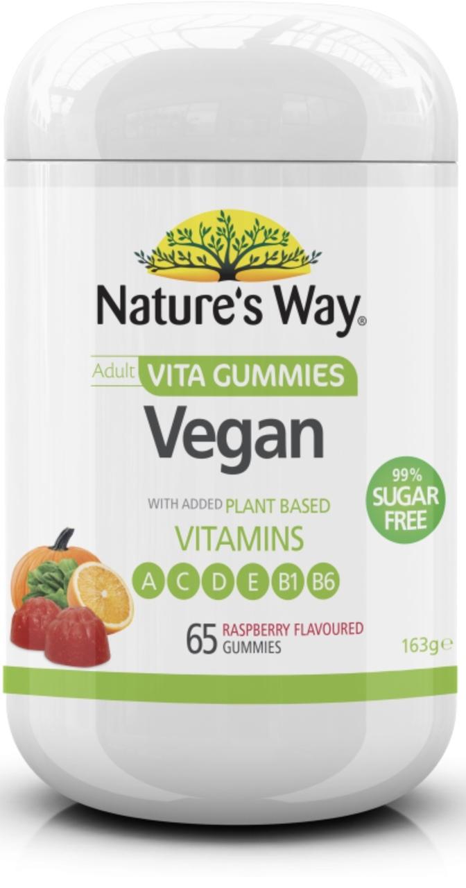 [HCM]Kẹo bổ sung đa Vitamin nguồn gốc từ rau củ Nature’s Way Adult Vita Gummies Vegan 65 viên hương Raspberry