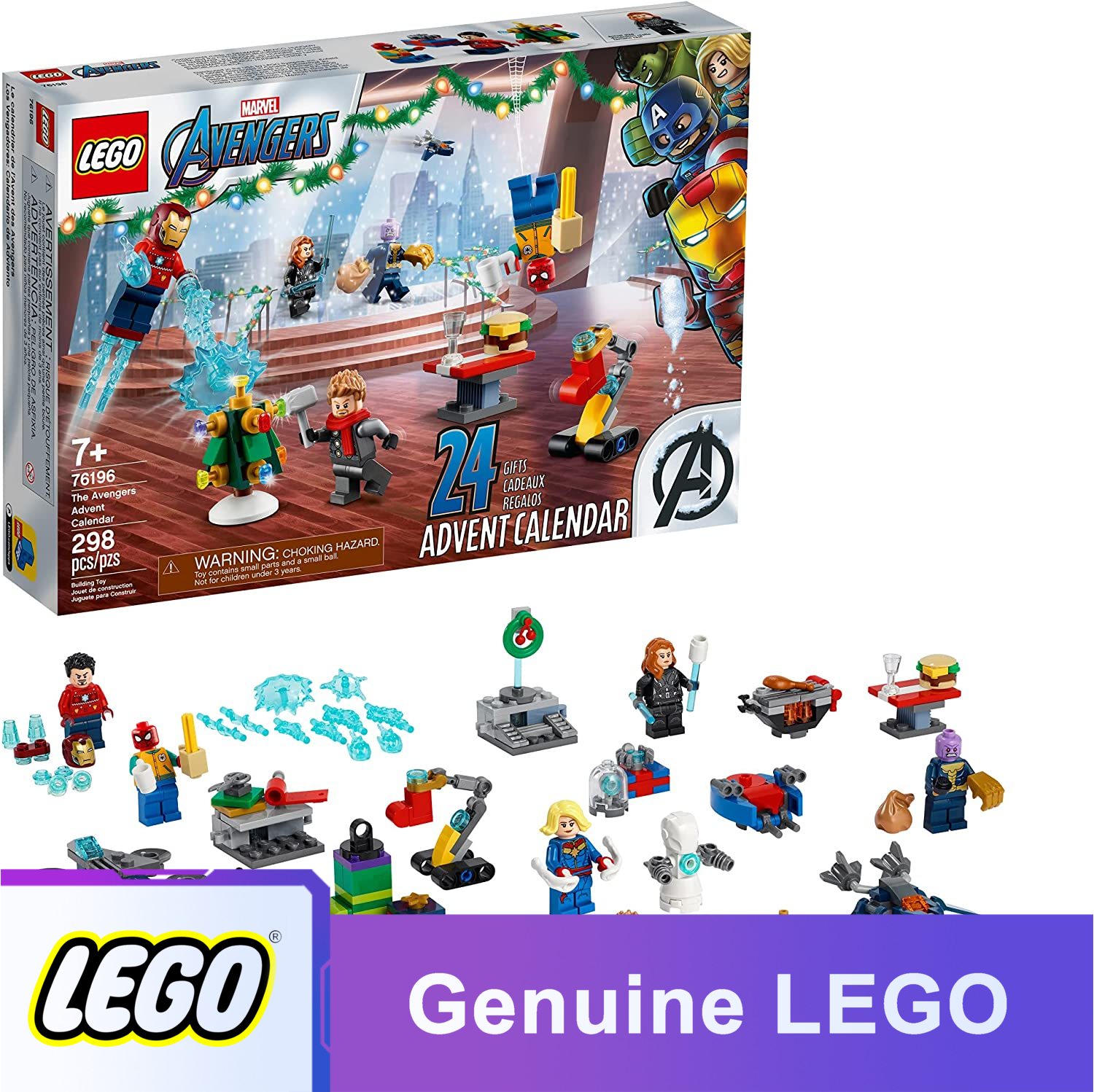 Mới Bộ lắp ráp Lego Marvel Avengers Advent Calendar 76196, một món quà tuyệt vời cho những người yêu thích đồ chơi lắp ráp siêu anh hùng; 2021 kiểu mới