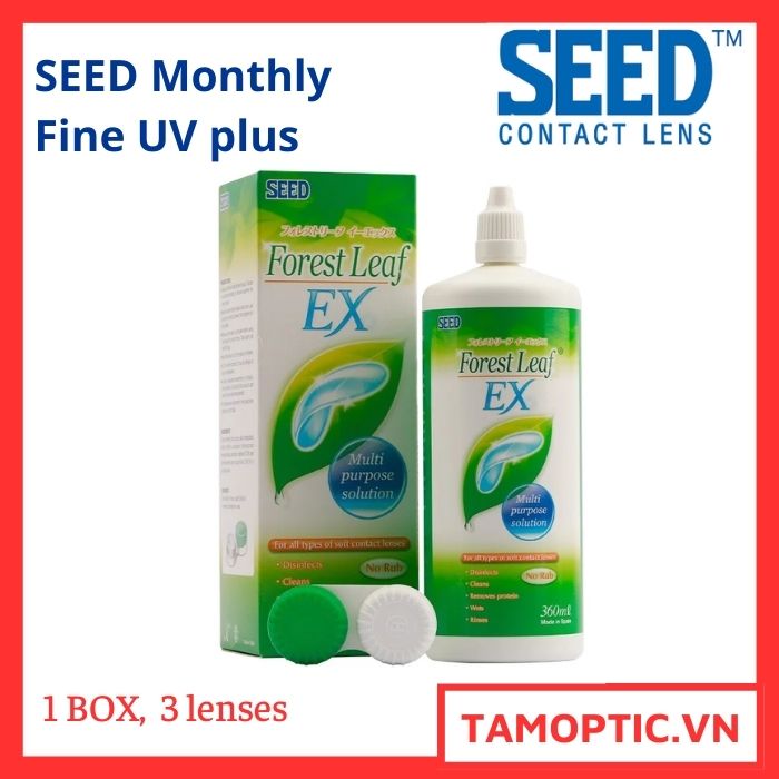 Dung dịch ngâm rửa kính áp tròng mềm seed forest leaf ex
