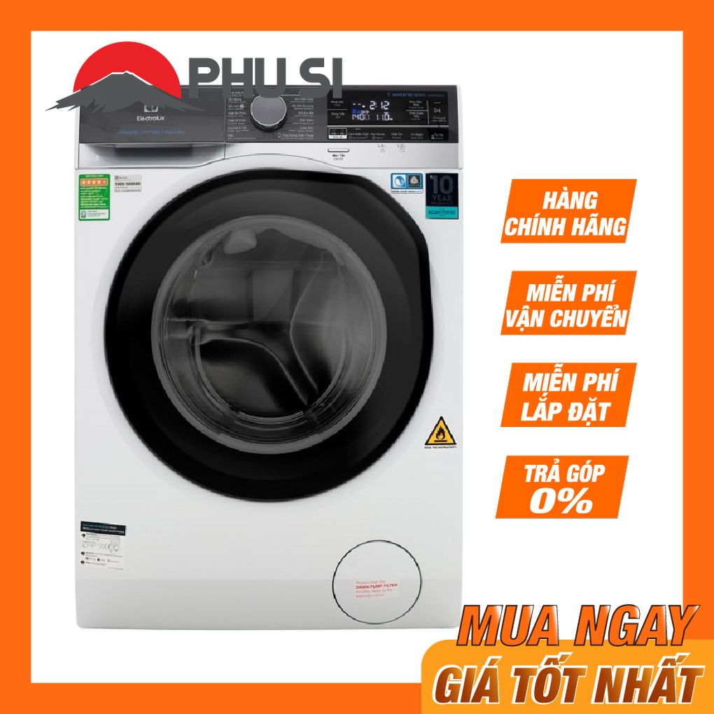✅trả góp 0% - bảo hành 2 năm - máy giặt sấy electrolux eww1141aewa giặt 11kg sấy 7kg inverter