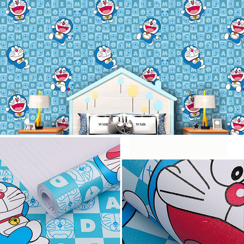 [HCM]Combo 10m giấy dán tường DORAEMON có keo sẵn  (doramon) - Cuộn 10m x khổ 45cm