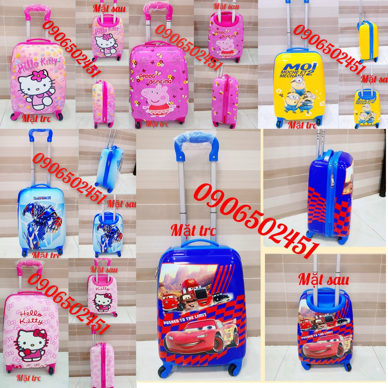 [HCM](Ảnh Thật) Balo vali kéo nhiều hình ngộ nghĩnh dành cho bé yêu họa tiết nhân vật hoạt hình và vali 3D cho bé trai và bé gái( balo kéo đi học, vali kéo du lịch, hành lú xách tay máy bay)