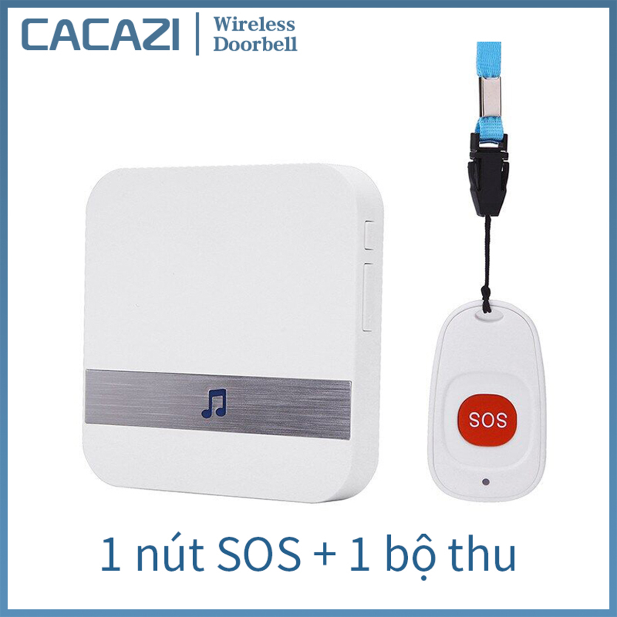 CACAZI Chuông Báo Động An Toàn Cho Người Già/Trẻ Em/Bệnh Nhân Gặp Nạn Hỗ Trợ Gọi Điện Thoại Y Tế Báo Động Hoảng Loạn Chuông Cửa Chuông Báo Động An Toàn Gia Đình