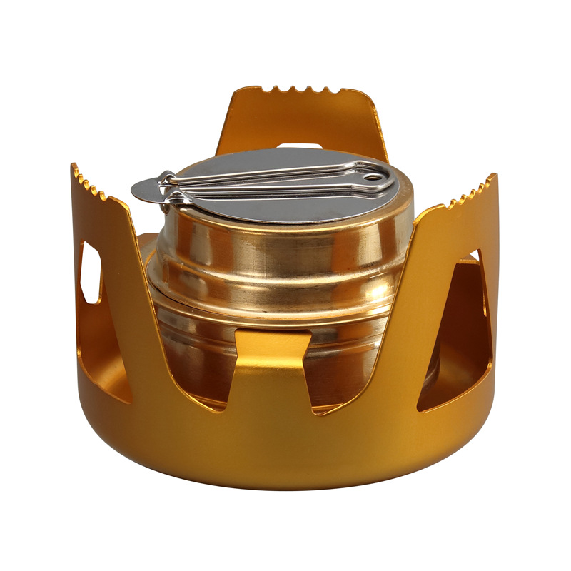 Đầu bếp cồn cắm trại ngoài trời bếp cồn chất lỏng bốc hơi bếp cồn Mini bếp cồn sáng tạo cầm tay