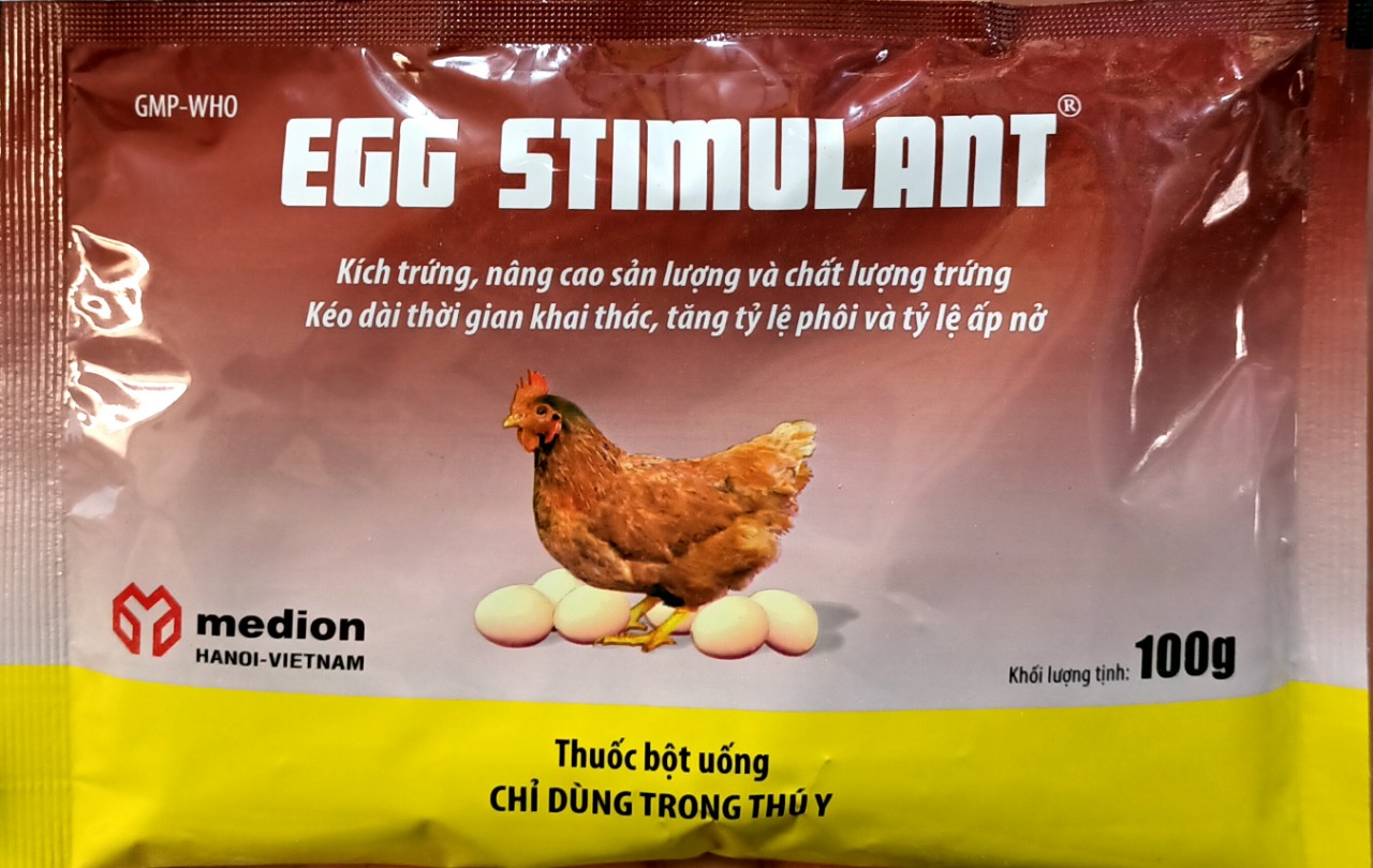 Kích Trứng Gia Cầm, Đều, Đẹp. EGG STIMULANT (Gói 100g) kéo dài chu kỳ đẻ, bền mái, tăng sám, tăng sả