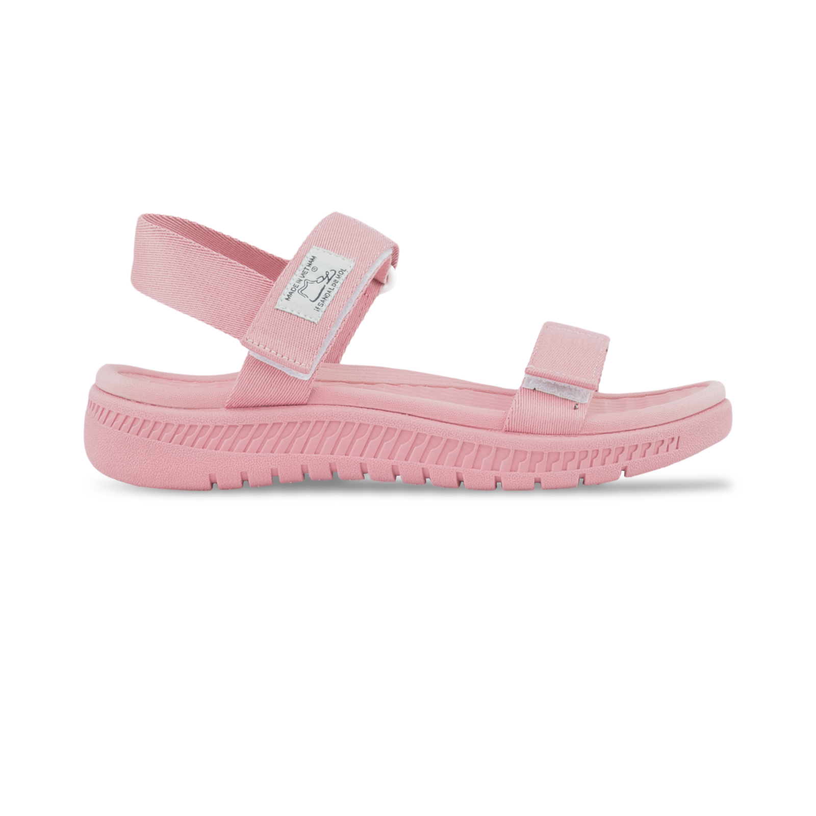 Sandal nữ chính hãng hiệu MOL 2 quai ngang MS3P2 màu hồng phấn
