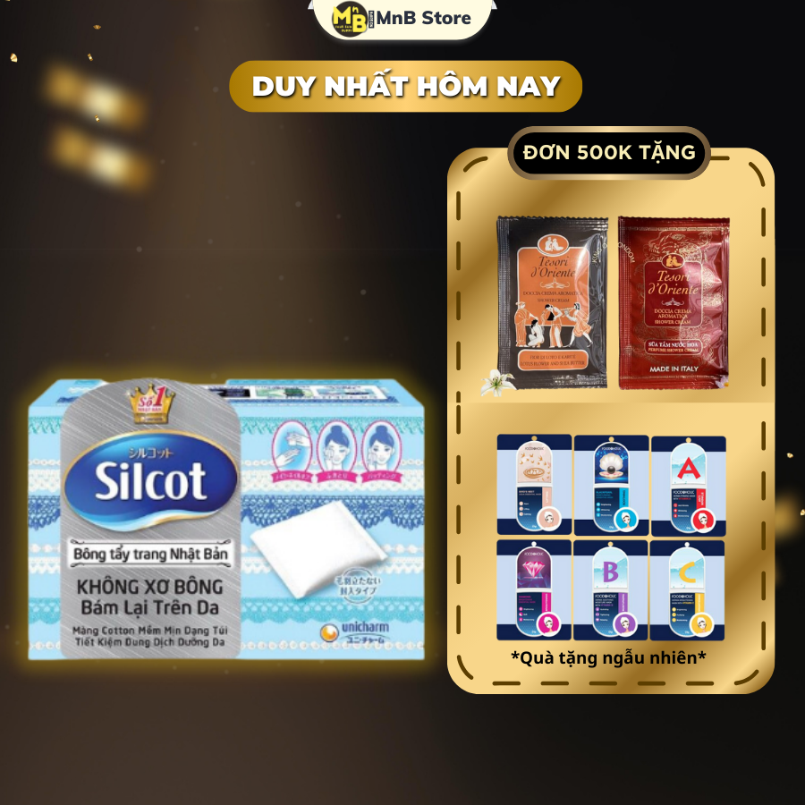 Bông tẩy trang Silcot 82 miếng, 66 miếng mềm mịn, dai và an toàn cho da nhập khẩu Nhật Bản