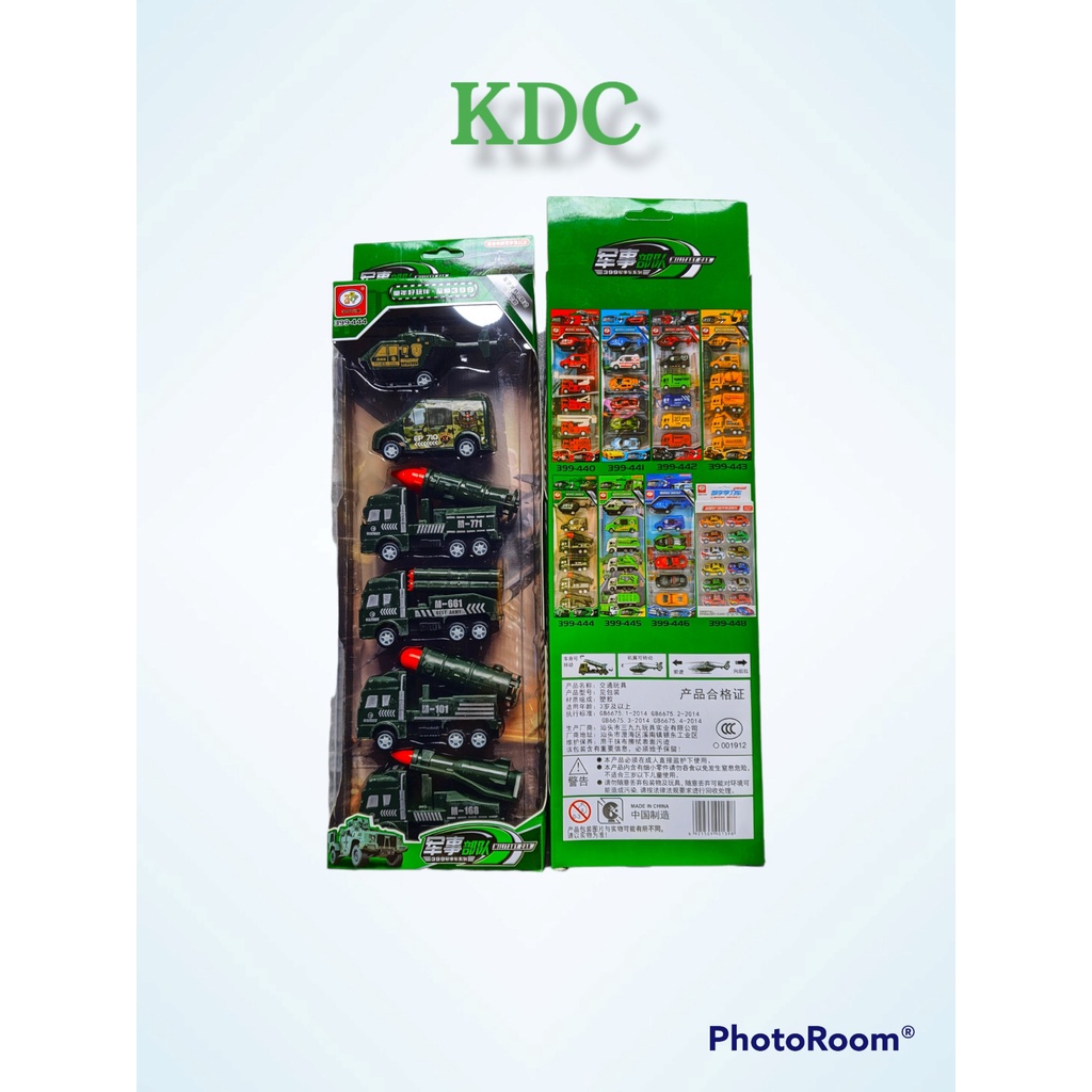 Bộ đồ chơi vỉ 6 chiếc xe ô tô quân sự