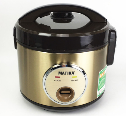 Nồi cơm điện Matika MTK-RC05 màu vàng đồng sang trọng nấu cơm ngon