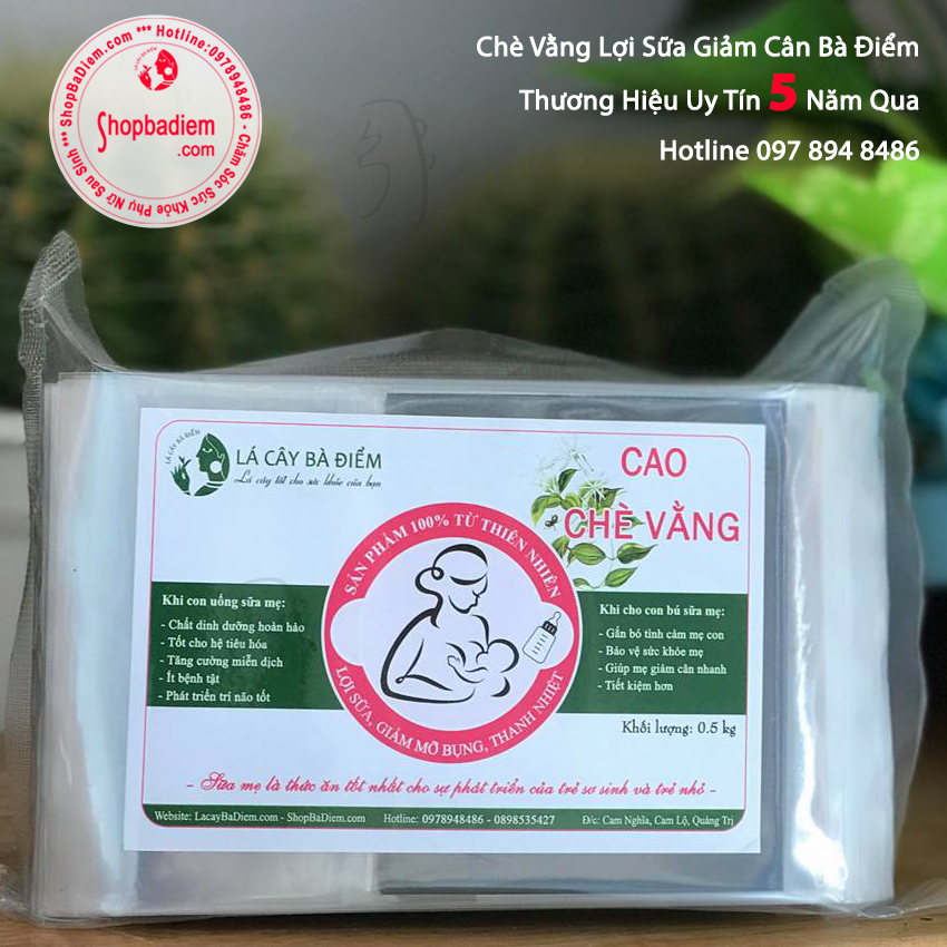 Cao Chè Vằng Lợi Sữa Giảm Cân 0.5 kg 25 Miếng  Dùng Gần 1 Tháng - Cao Chè Vằng Nguyên Chất, Tốt Cho Mẹ Sau Sinh  Cao Che Vang Ba Diem, Cao Tra Vang Loi Sua - Shop Bà Điểm.