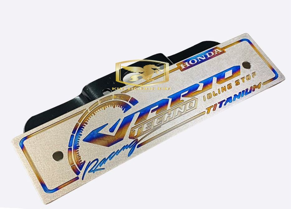 Bảng tên TITANIUM Xịn dành cho Vairo Kim hoàng kim tặng kèm ốc gắn