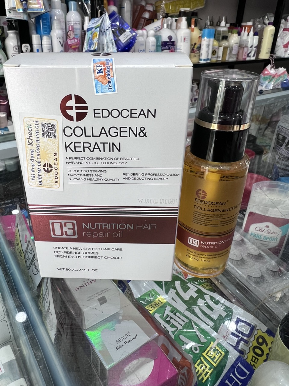 Tinh Dầu Dưỡng Tóc Edocean Collagen Keratin 60ml