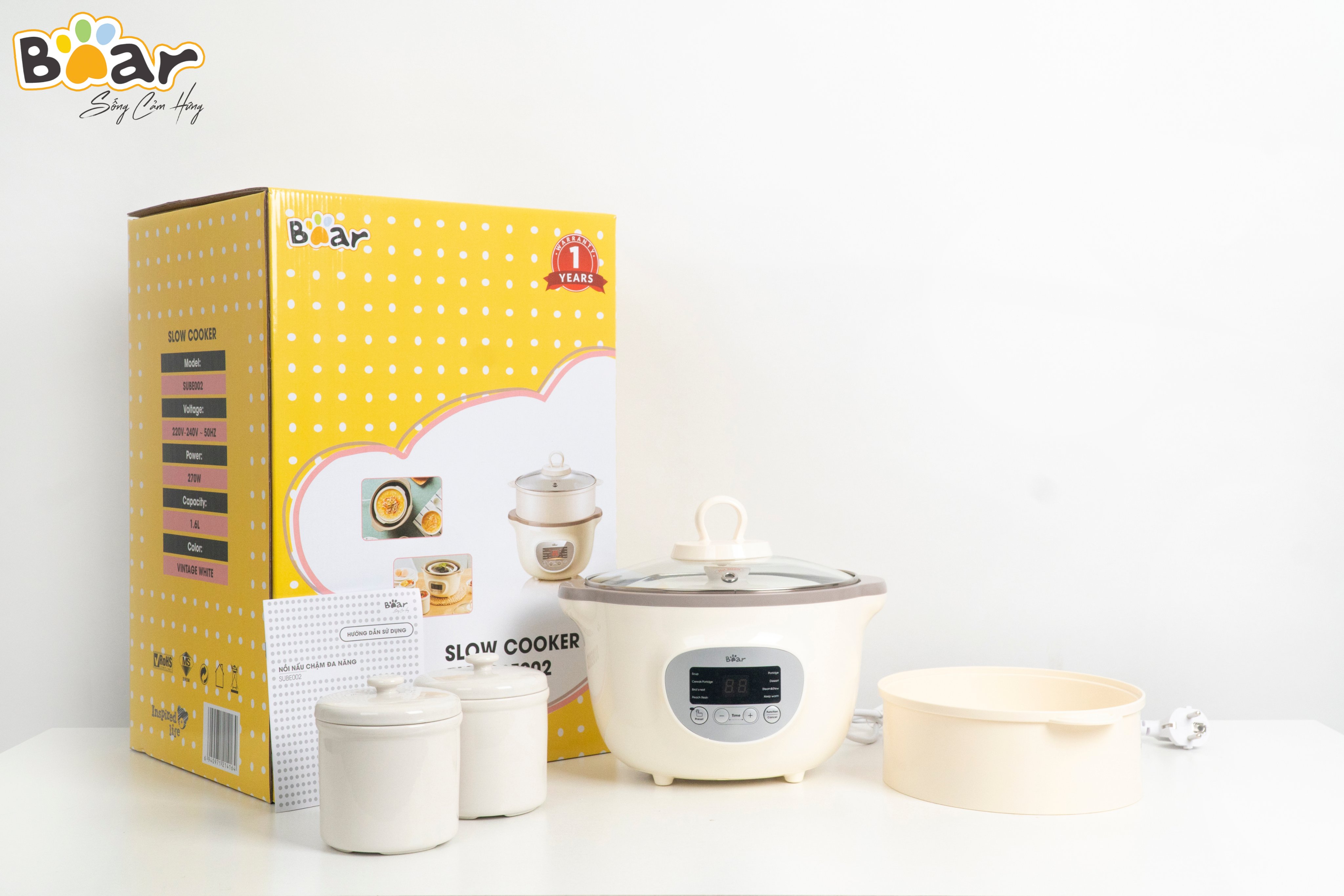 Nồi nấu cháo bear 1.6l