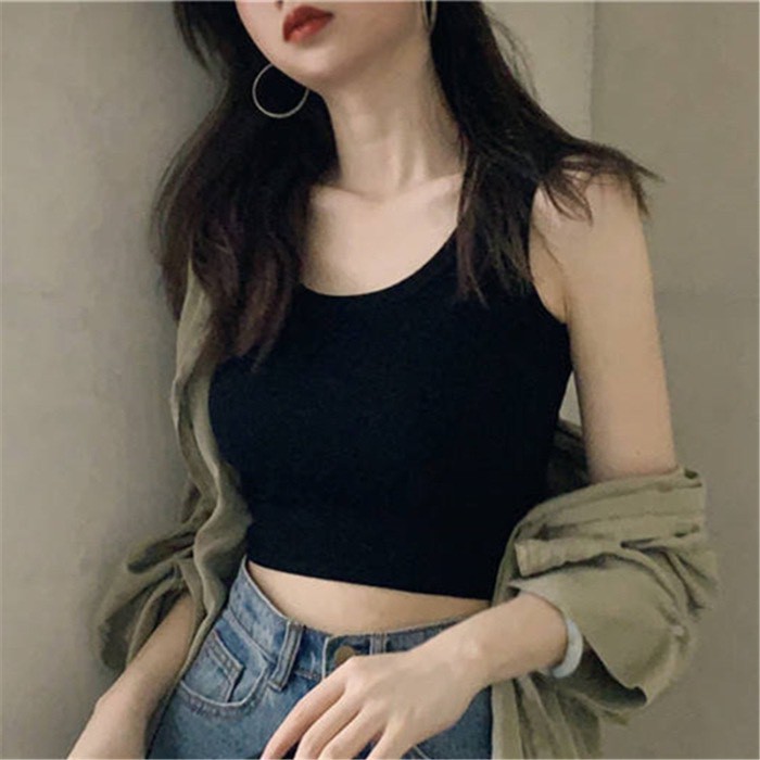 [HCM]Áo Croptop Nữ ⚡FREESHIP50K⚡ Áo Ba Lỗ Tanktop Chất Cotton Kiểu Ôm Vải Co Dãn Sexy Quyến Rũ