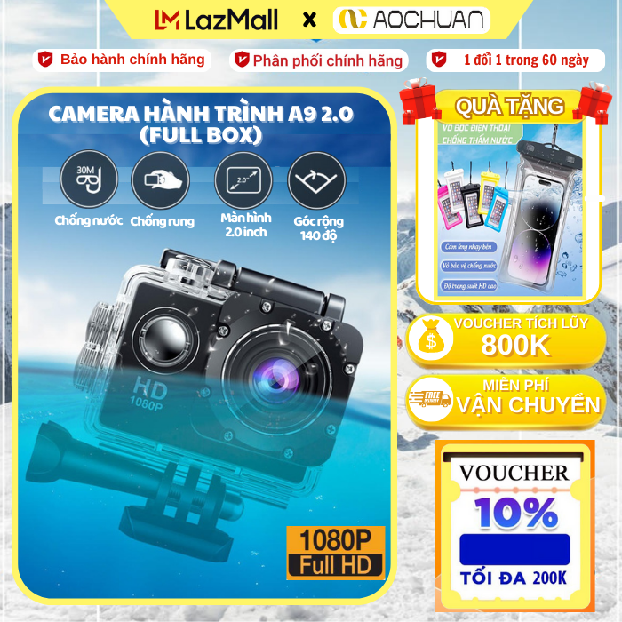 Camera hành trình 2.0 FULL HD 1080P Cam A9 - Camera hành trình chống nước