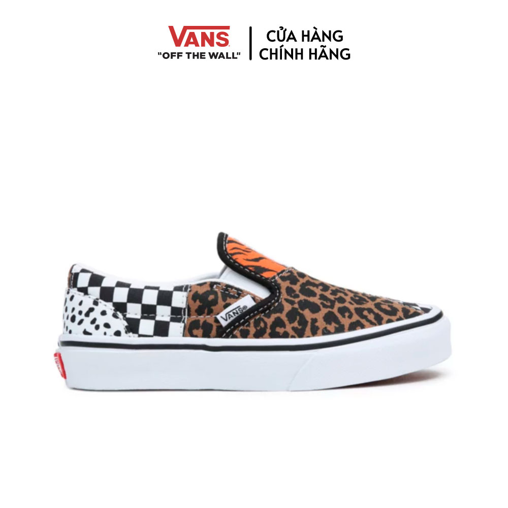 Giày trẻ em vans kids' classic slip-on patchwork vn0a5fbk448