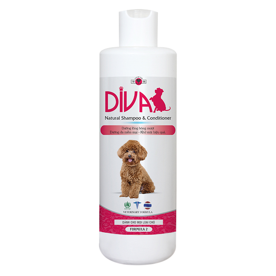 Sữa Tắm Dưỡng Ẩm Chó Mèo Diva Formula 2 400ml&260ml