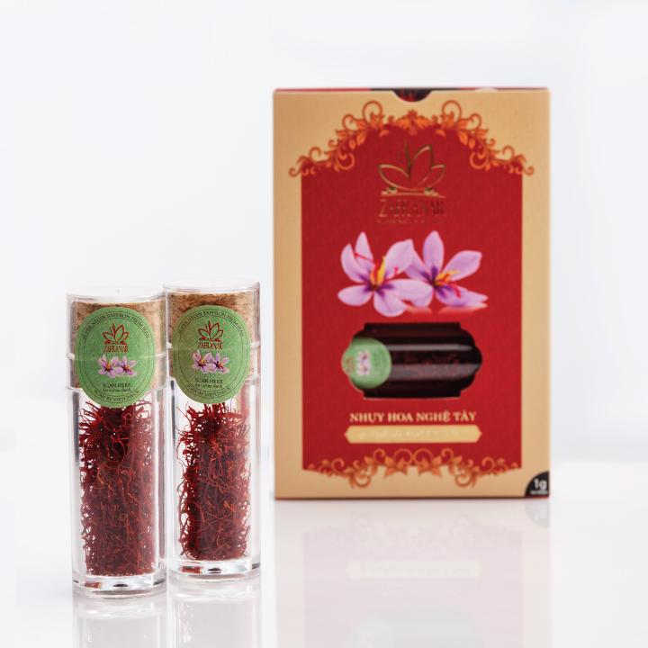 [ Quà tết] Combo 2 Hộp Saffron - Nhuỵ hoa nghệ tây Zafranar Negin Suoer  1gr - Loại 1 ( 2 hộp)