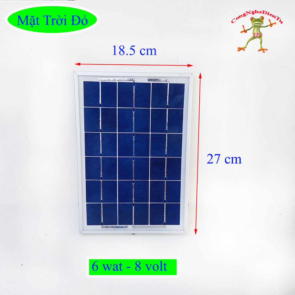Pin năng lượng mặt trời 6w 9v chính hãng ( cty Mặt trời đỏ )