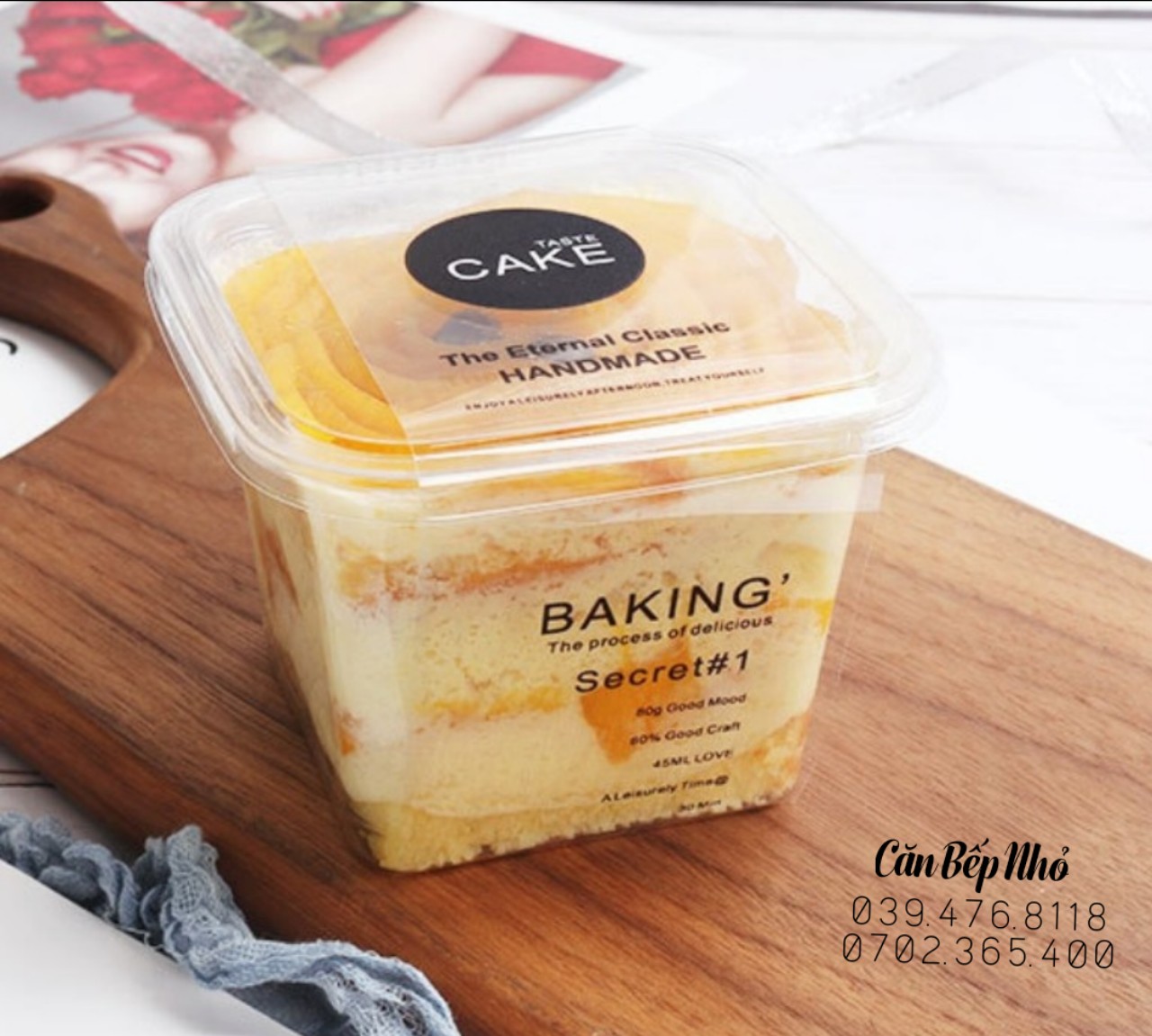 10 HỘP NHỰA PET BÁNH TIRAMISU,CHEESECAKE,MOUSSE-HỘP ĐỰNG BÁNH DI ĐỘNG